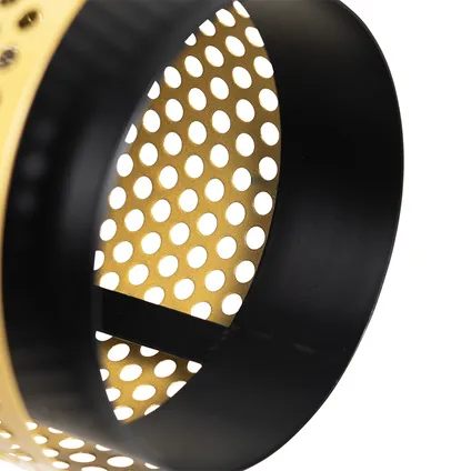 QAZQA Industriële tafellamp zwart met goud - Kayden 5