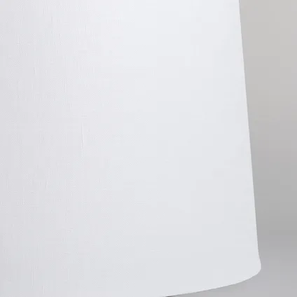 QAZQA Lampadaire naturel avec abat-jour en lin blanc 45 cm - Trépied 9