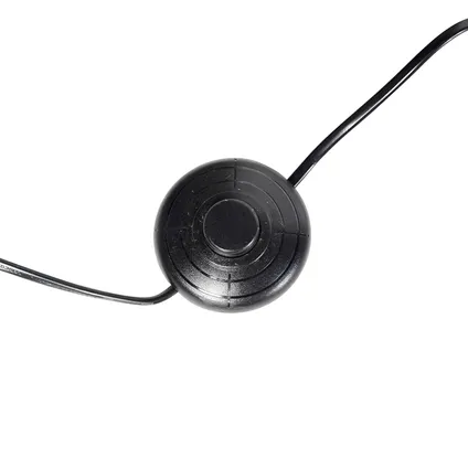 QAZQA Vloerlamp tripod zwart hout met grijze kap 50 cm - Puros 8
