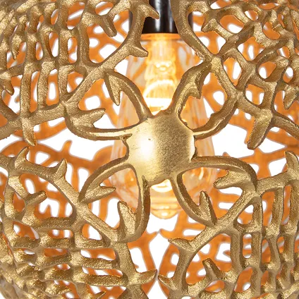 QAZQA Art Deco hanglamp goud rond 3-lichts - Maro 6