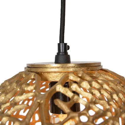 QAZQA Art Deco hanglamp goud rond 3-lichts - Maro 8