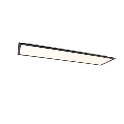 QAZQA Plafondlamp zwart 120 cm incl. LED met afstandsbediening - Liv