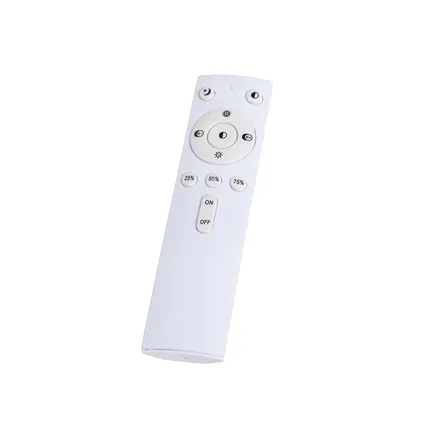 QAZQA Plafonnier blanc avec LED et variateur avec télécommande - Iene 8