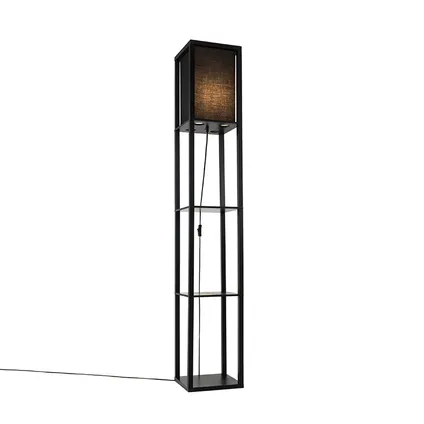 QAZQA Moderne vloerlamp zwart - Stojan 3