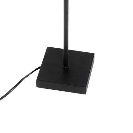 QAZQA Moderne tafellamp zwart stoffen kap zwart met goud - VT 1 10