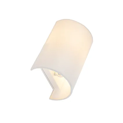 QAZQA Moderne wandlamp wit - Simple Drum Jute 6