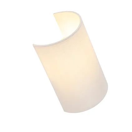 QAZQA Moderne wandlamp wit - Simple Drum Jute 7