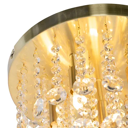 QAZQA Klassieke plafondlamp goud met glas - Medusa 2