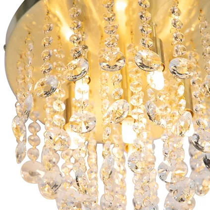 QAZQA Klassieke plafondlamp goud met glas - Medusa 5