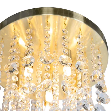 QAZQA Klassieke plafondlamp goud met glas - Medusa 6