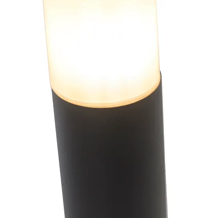 QAZQA Lampe d'extérieur noire avec abat-jour blanc opale 50 cm - Odense 3