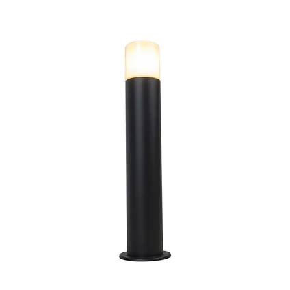 QAZQA Lampe d'extérieur noire avec abat-jour blanc opale 50 cm - Odense 7