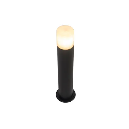 QAZQA Buitenlamp zwart met opaal witte kap 50 cm - Odense 8