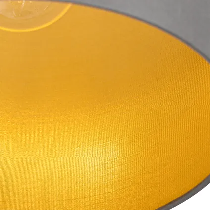 QAZQA Plafondlamp taupe met gouden binnenkant 5-lichts - Multidrum 3