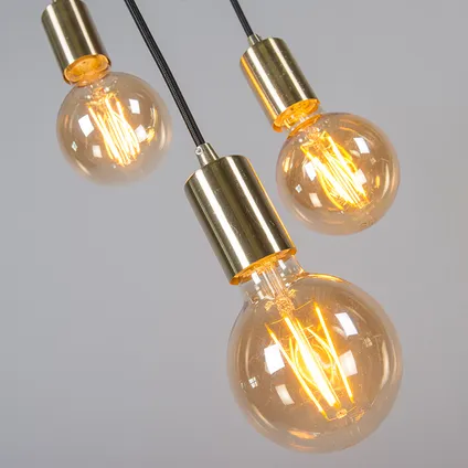 QAZQA Art deco hanglamp goud 3-lichts - Facil 5