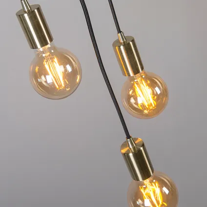 QAZQA Art deco hanglamp goud 3-lichts - Facil 6