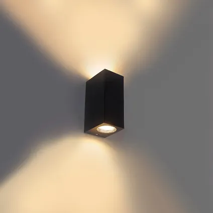 QAZQA Moderne wandlamp zwart van kunststof - Baleno II 2