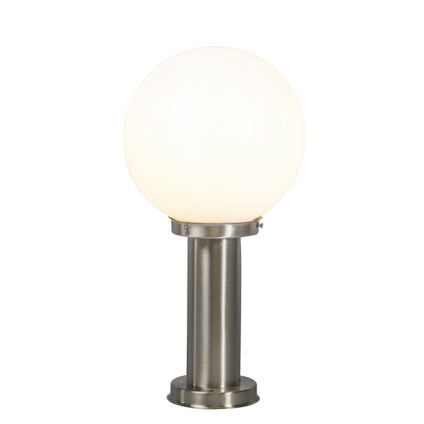 QAZQA Moderne buitenlamp paal staal RVS 50 cm - Sfera