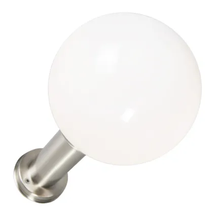 QAZQA Moderne buitenlamp paal staal RVS 50 cm - Sfera 3