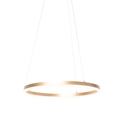 QAZQA Design hanglamp goud 60 cm incl. LED 3 staps dimbaar - Anello