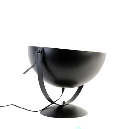 QAZQA Industriële tafellamp zwart met goud verstelbaar - Magna 6