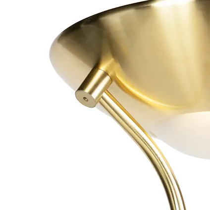 QAZQA Vloerlamp goud met leeslamp incl. LED en dimmer - Diva 2 8