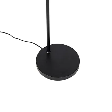 QAZQA Design vloerlamp zwart met goud en smoke glas - Zuzanna 9