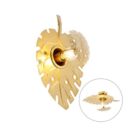 QAZQA Design wandlamp antiek goud - Carballo