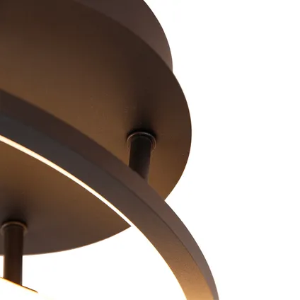 QAZQA Plafondlamp zwart 78 cm incl. LED 3 staps dimbaar - Rowin 2