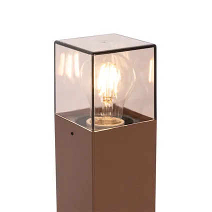 QAZQA Lampe d'extérieur 30 cm brun rouille avec piquet de terre et manchon de câble - Danemark 7