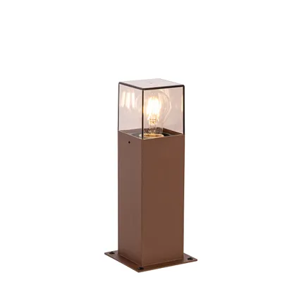 QAZQA Lampe d'extérieur 30 cm brun rouille avec piquet de terre et manchon de câble - Danemark 9