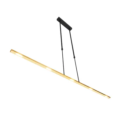 QAZQA Hanglamp zwart met goud incl. LED dimbaar - Bold 8