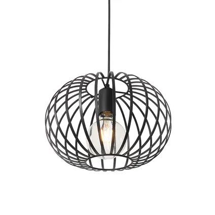 QAZQA Design hanglamp zwart 3-lichts - Johanna 2