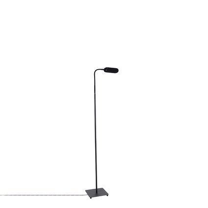 QAZQA Moderne vloerlamp zwart incl. LED 4-staps dimbaar - Botot