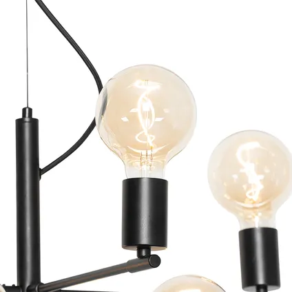 QAZQA Moderne hanglamp zwart 8-lichts - Osprey 2