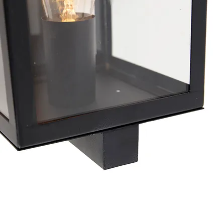 QAZQA Smart buiten wandlamp zwart met glas 30 cm incl. Wifi ST64 - Rotterdam 7