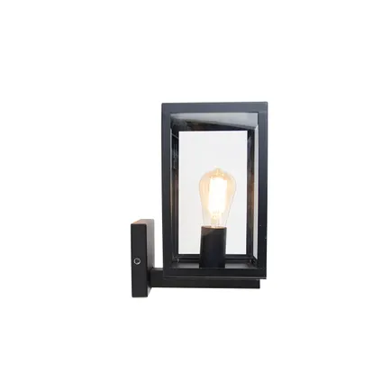QAZQA Smart buiten wandlamp zwart met glas 30 cm incl. Wifi ST64 - Rotterdam 10