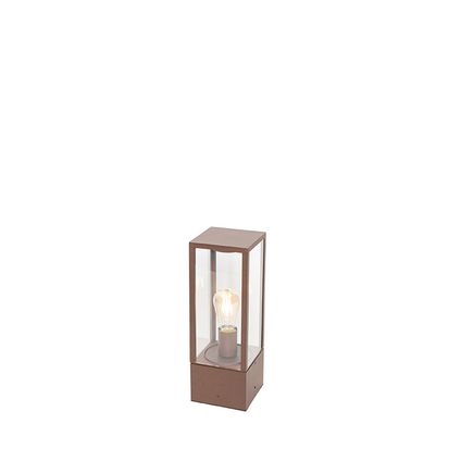 QAZQA Lampe d'extérieur industrielle sur pied brun rouille 40 cm IP44 - Charlois