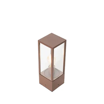 QAZQA Lampe d'extérieur industrielle sur pied brun rouille 40 cm IP44 - Charlois 10
