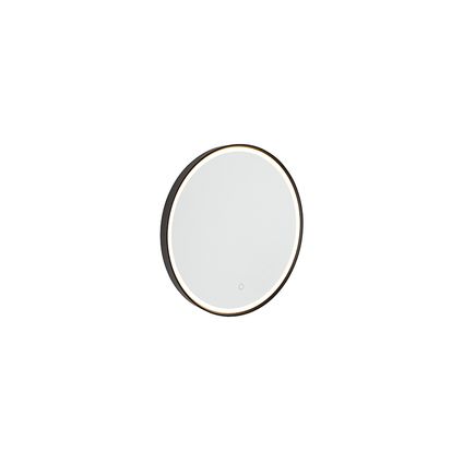 QAZQA Miroir de salle de bain noir 50 cm avec LED avec variateur tactile - Miral