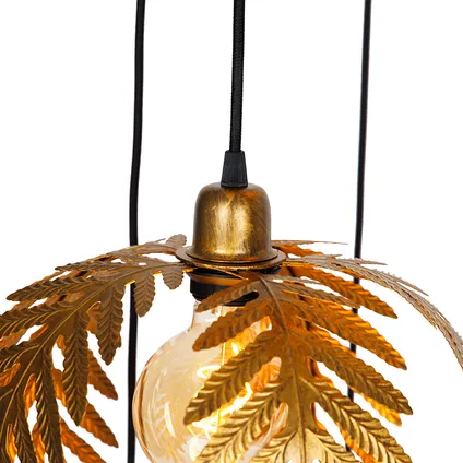 QAZQA Vintage hanglamp messing 5-lichts - Botanica 2