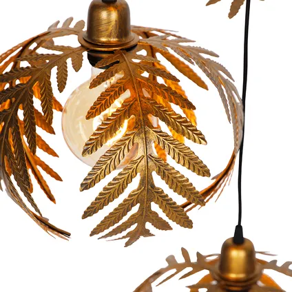QAZQA Vintage hanglamp messing 5-lichts - Botanica 3