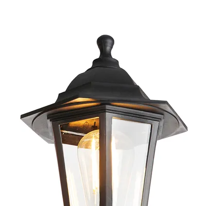 QAZQA Lanterne classique noire à 3 lumières IP44 - New Haven 3