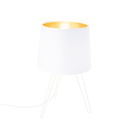 QAZQA Lampe de table moderne blanche - Lofty