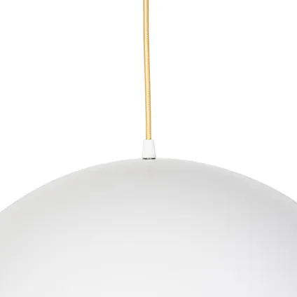 QAZQA Industriële hanglamp wit met goud 50 cm - Magna Eco 5