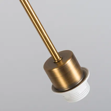 QAZQA Moderne hanglamp brons met zwarte kabel - Combi 1 6