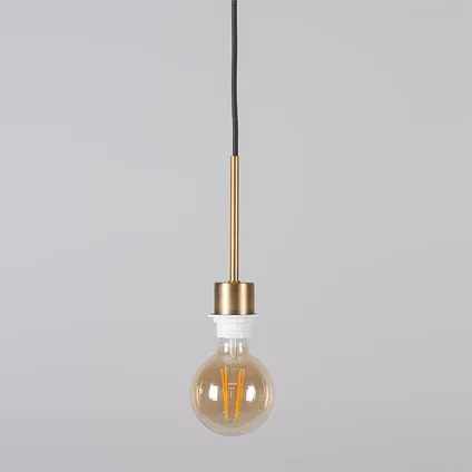 QAZQA Moderne hanglamp brons met zwarte kabel - Combi 1 7