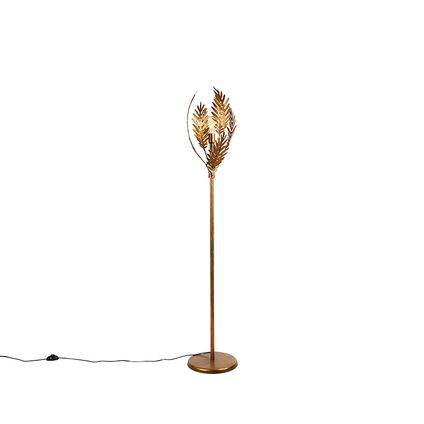 QAZQA Vintage vloerlamp goud - Botanica