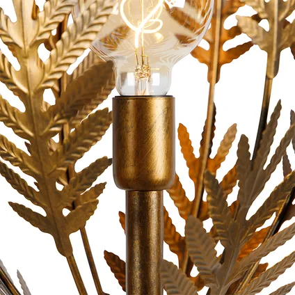 QAZQA Vintage vloerlamp goud 70 cm - Botanica 8