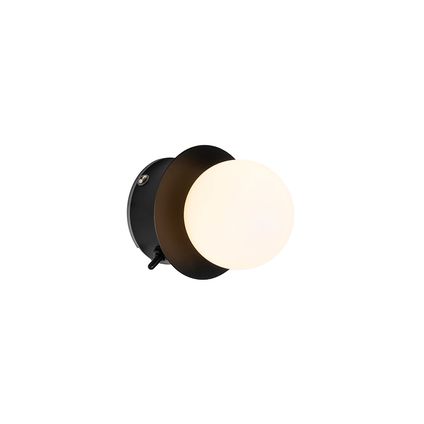 QAZQA Moderne wandlamp zwart IP44 - Cederic